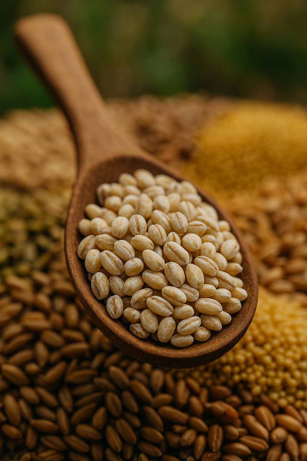 Pessoa preparando uma refeição com grãos antigos