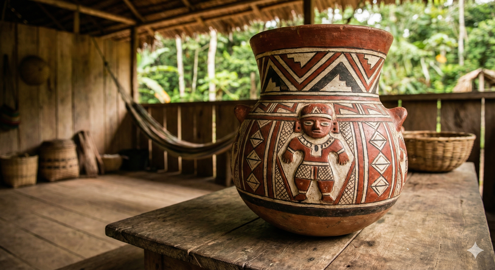Artesão trabalhando em peça de cerâmica tradicional