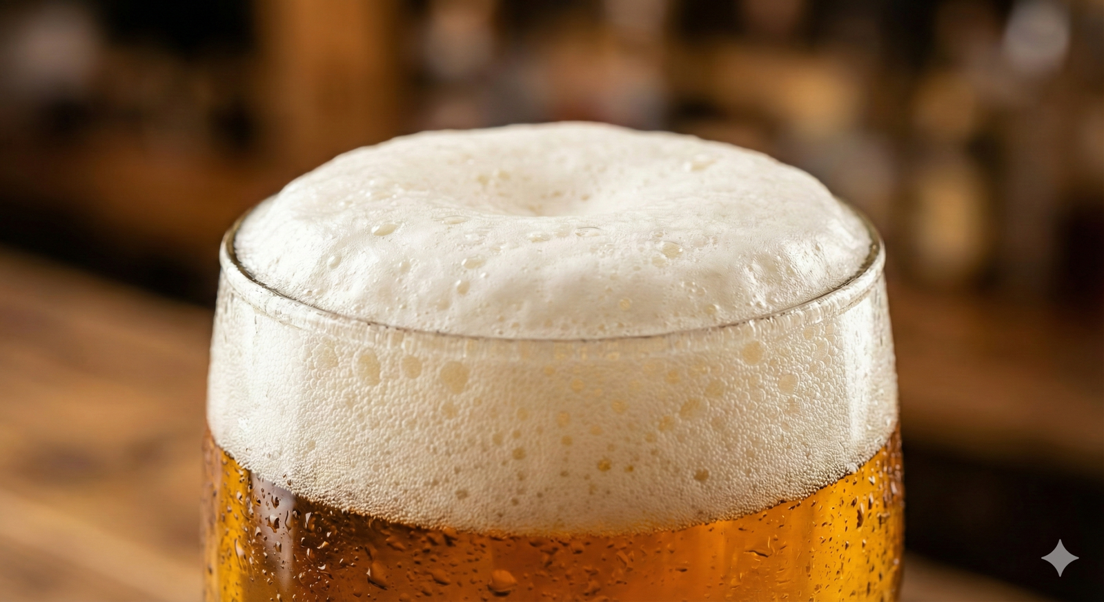 Degustação de cervejas artesanais em pequenos copos alinhados em uma tábua de madeira